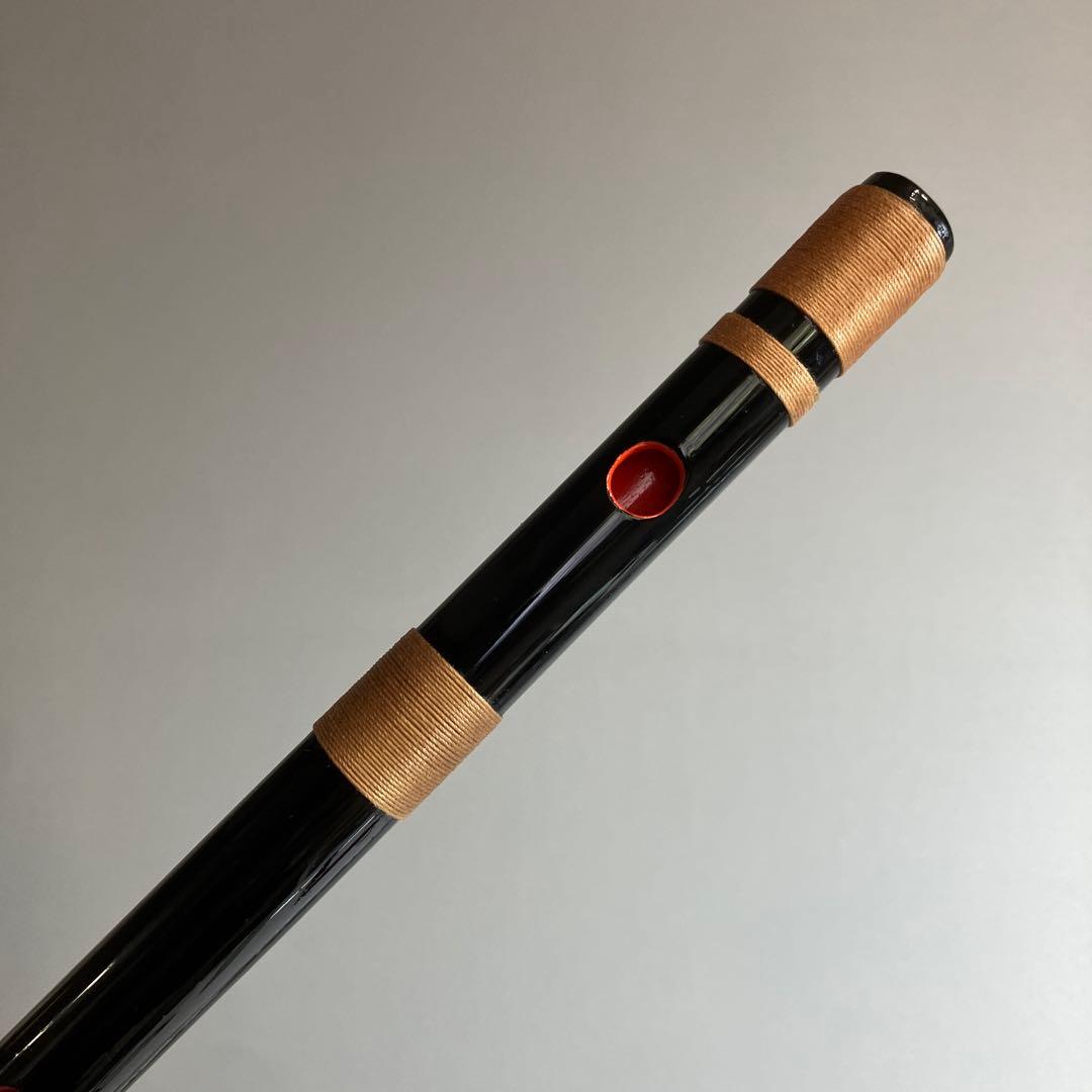 篠笛七本調子 B菅ドレミ調 MR7-102 天地糸巻西洋音階 竹笛 和楽器 黒塗