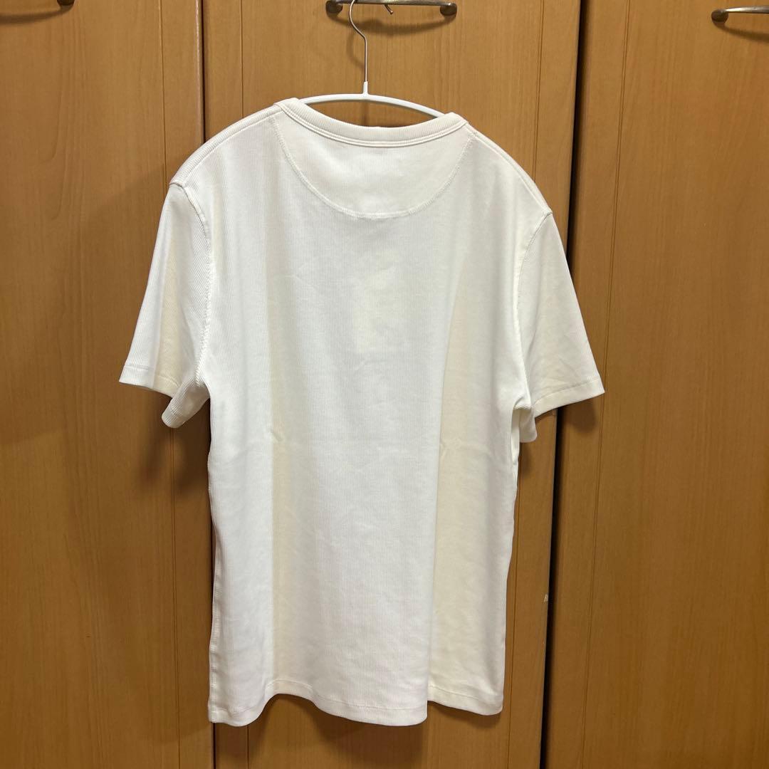 COS ホワイト ヘンリーネック Tシャツ