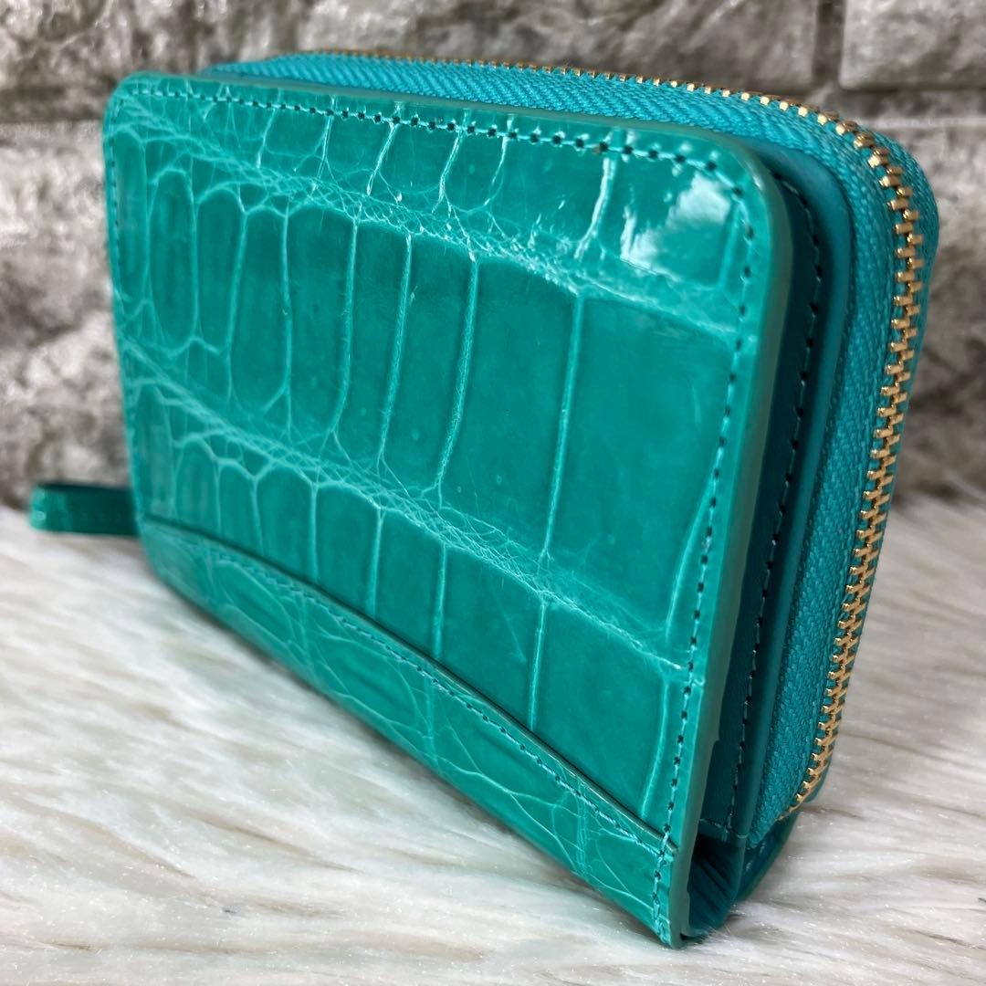 【新品未使用】シャイニングクロコダイル　二つ折り財布