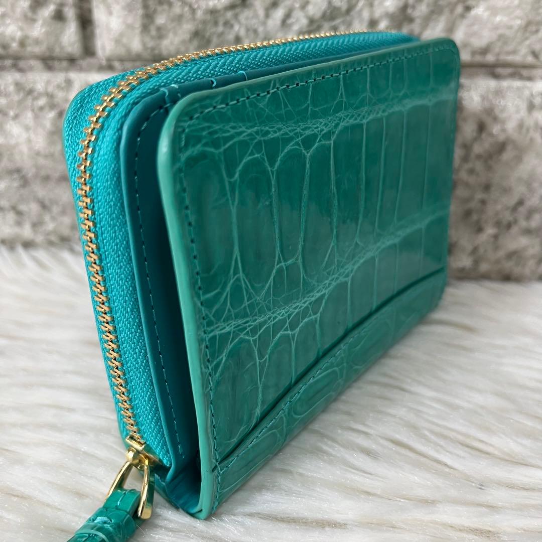 【新品未使用】シャイニングクロコダイル　二つ折り財布