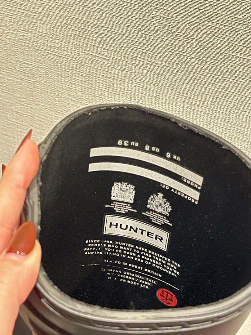 HUNTER ロングブーツ UK6 25.0㎝　梅雨に最高です