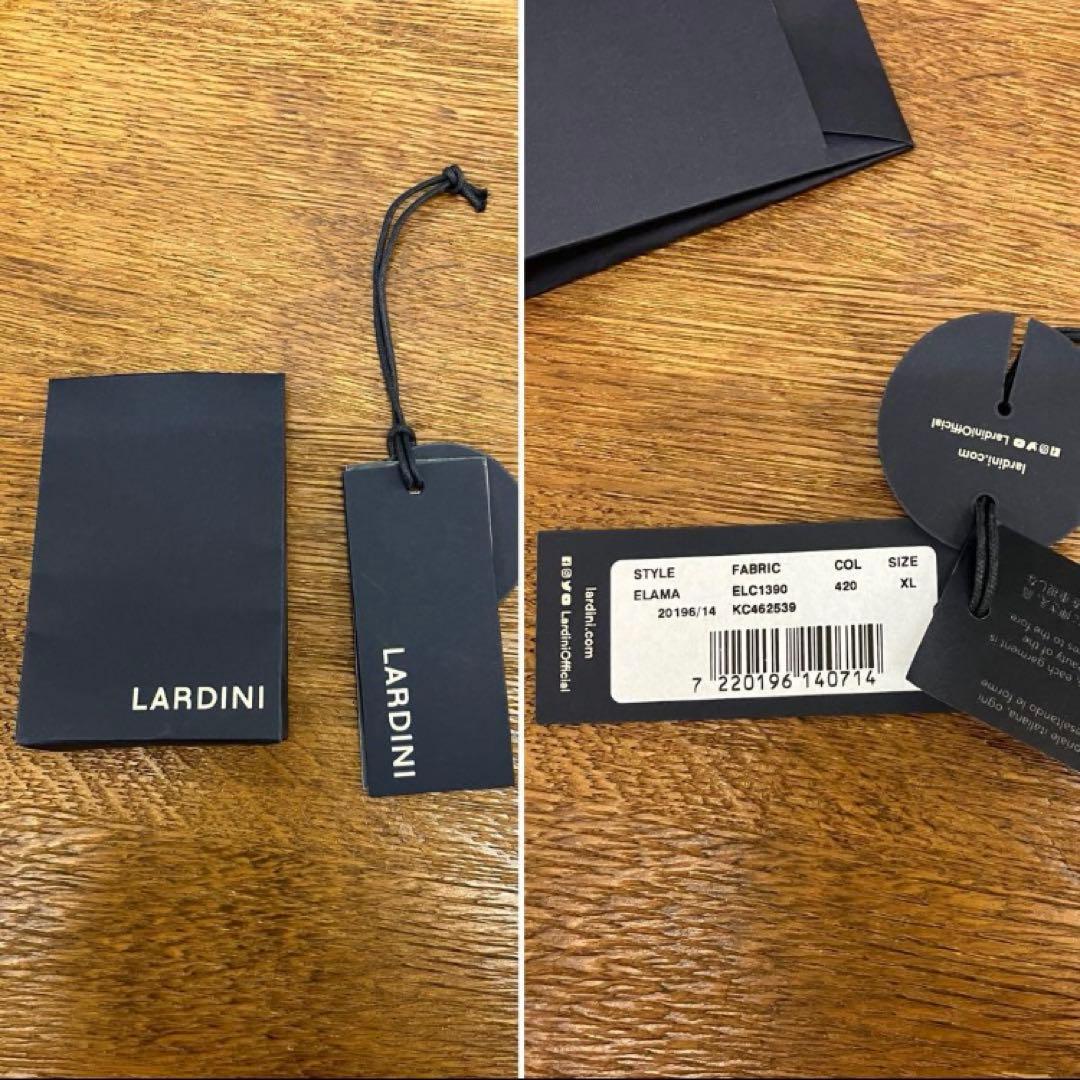 【LARDINI】 BROWN×BEIGE ストライプ リネン ジャケット