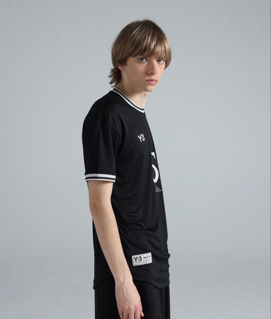 Y-3 ブラック サッカーTシャツ BELLINGHAM 5 サイズS