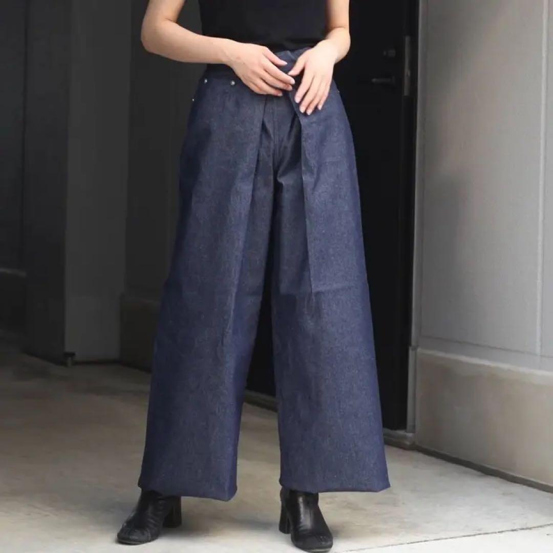 JOHNLAWRENCESULLIVAN リジッドデニムワイドパンツ