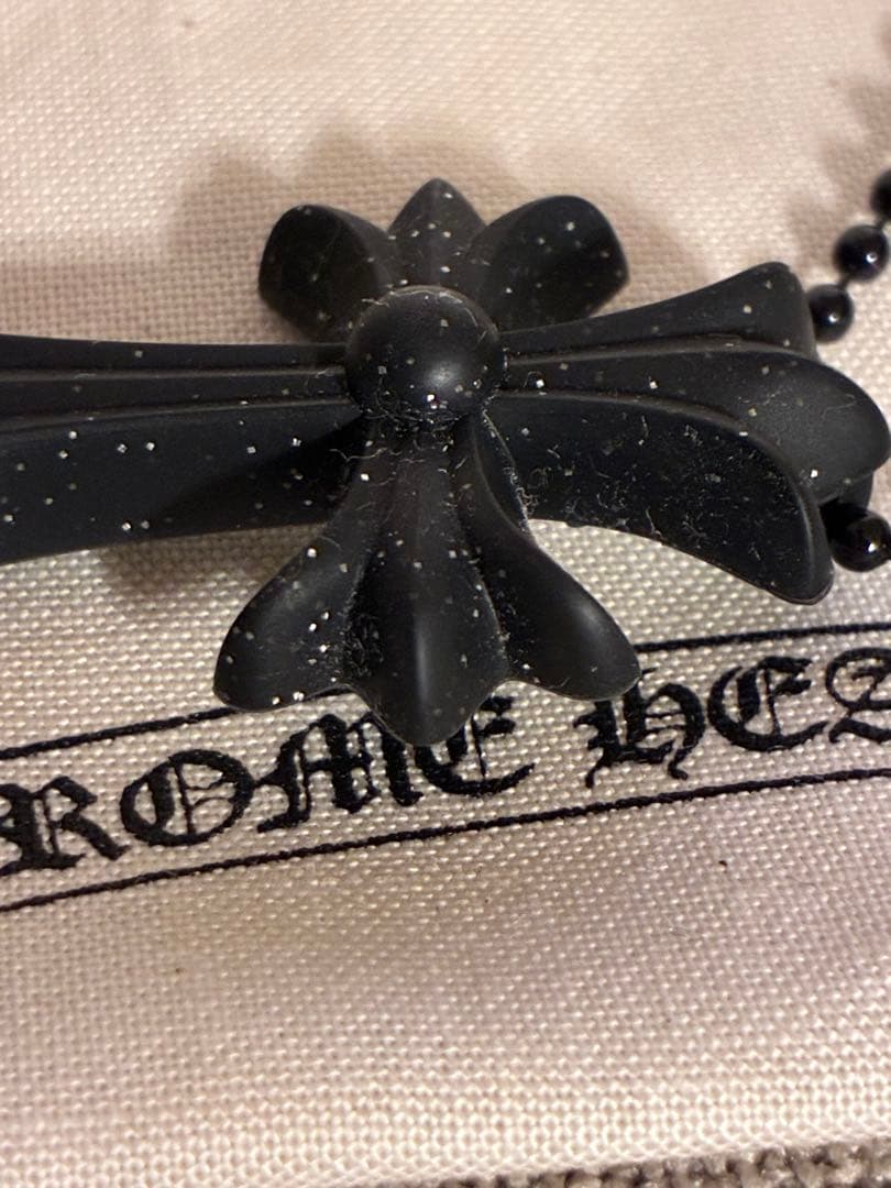 CHROME HEARTS クロス ラバー ネックレス ブラック クロムハーツ