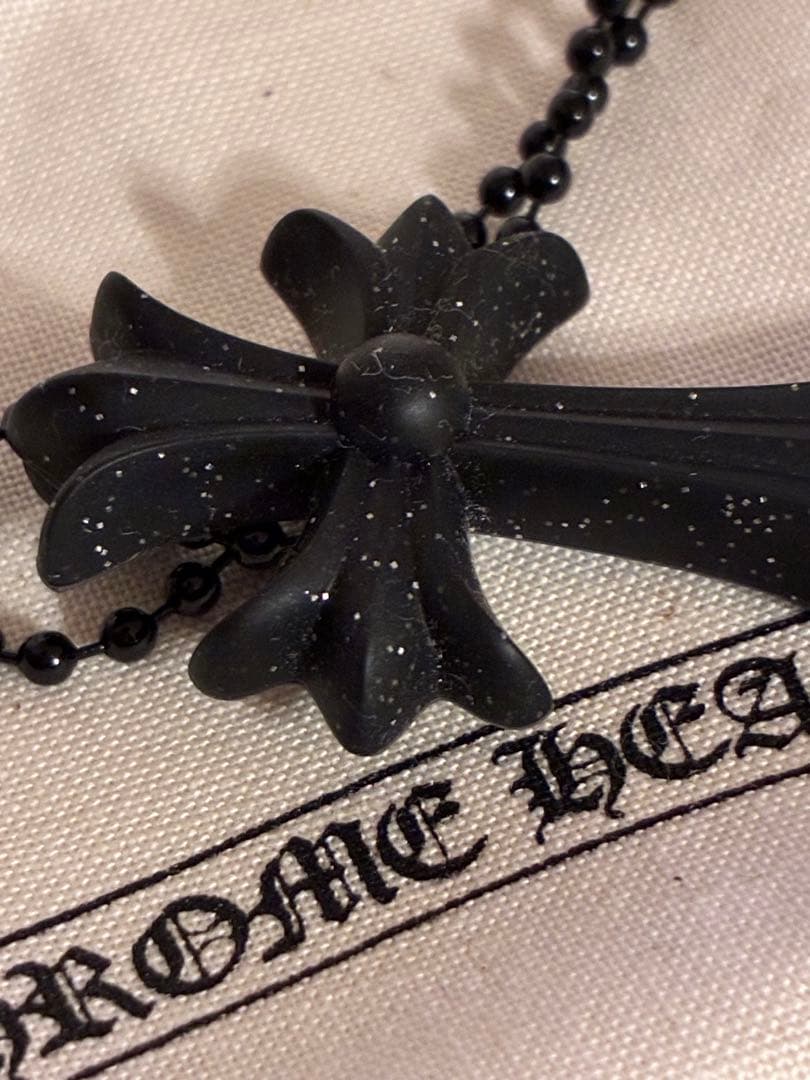 CHROME HEARTS クロス ラバー ネックレス ブラック クロムハーツ