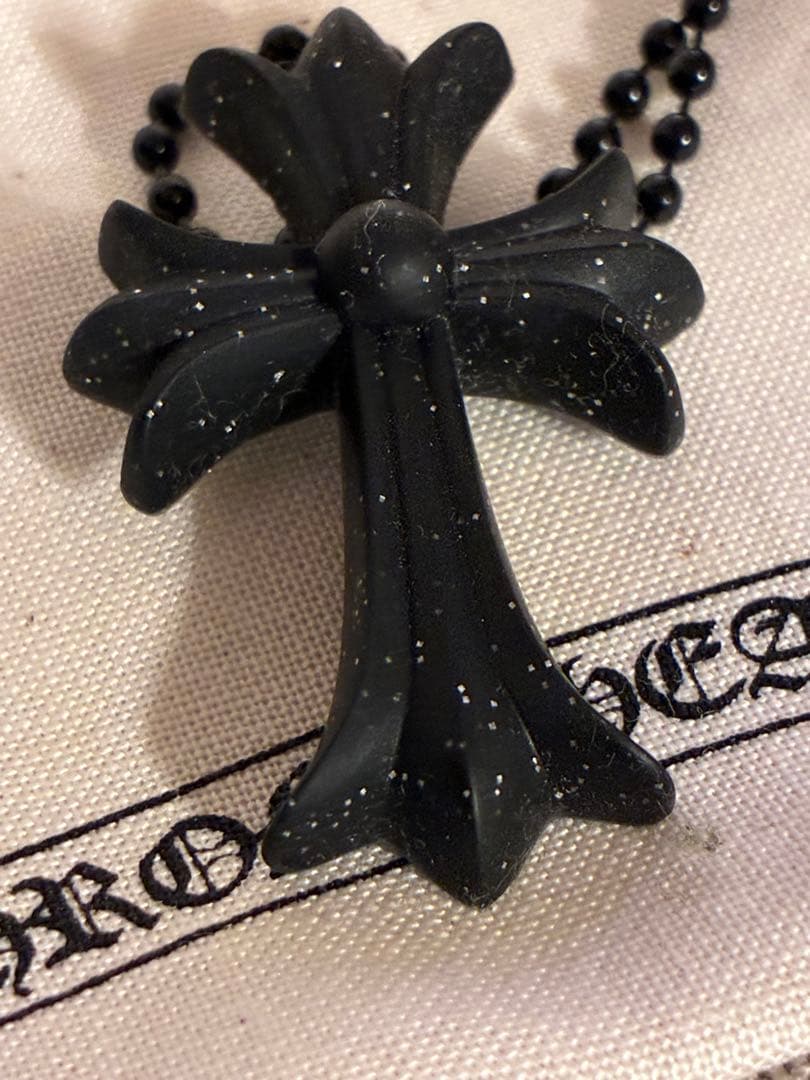 CHROME HEARTS クロス ラバー ネックレス ブラック クロムハーツ