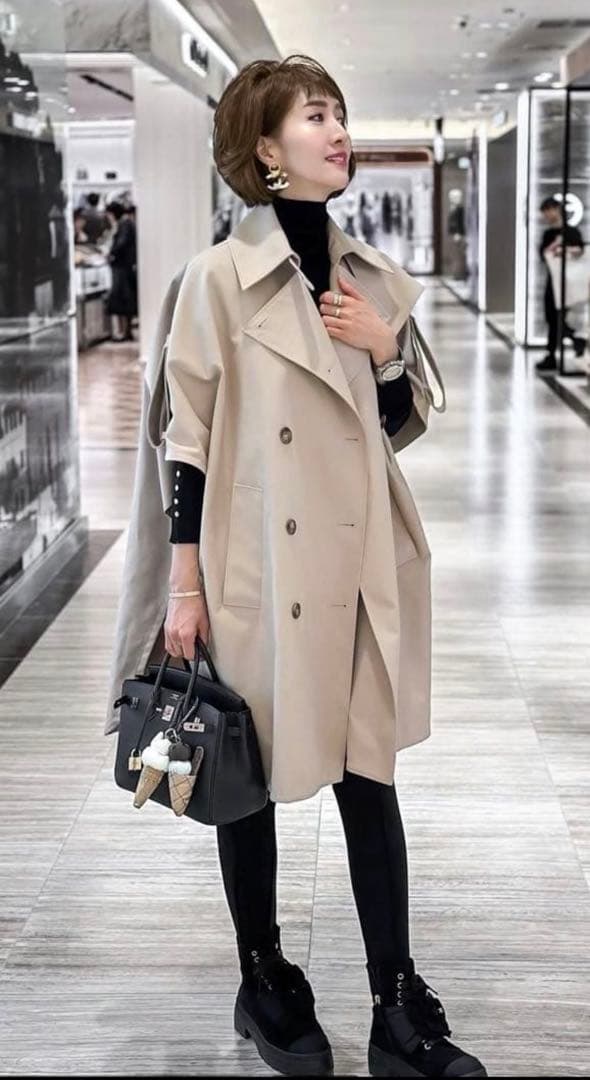 新品　未使用　マックスマーラ　maxmara トレンチ　ポンチョ　ベージュ　SM
