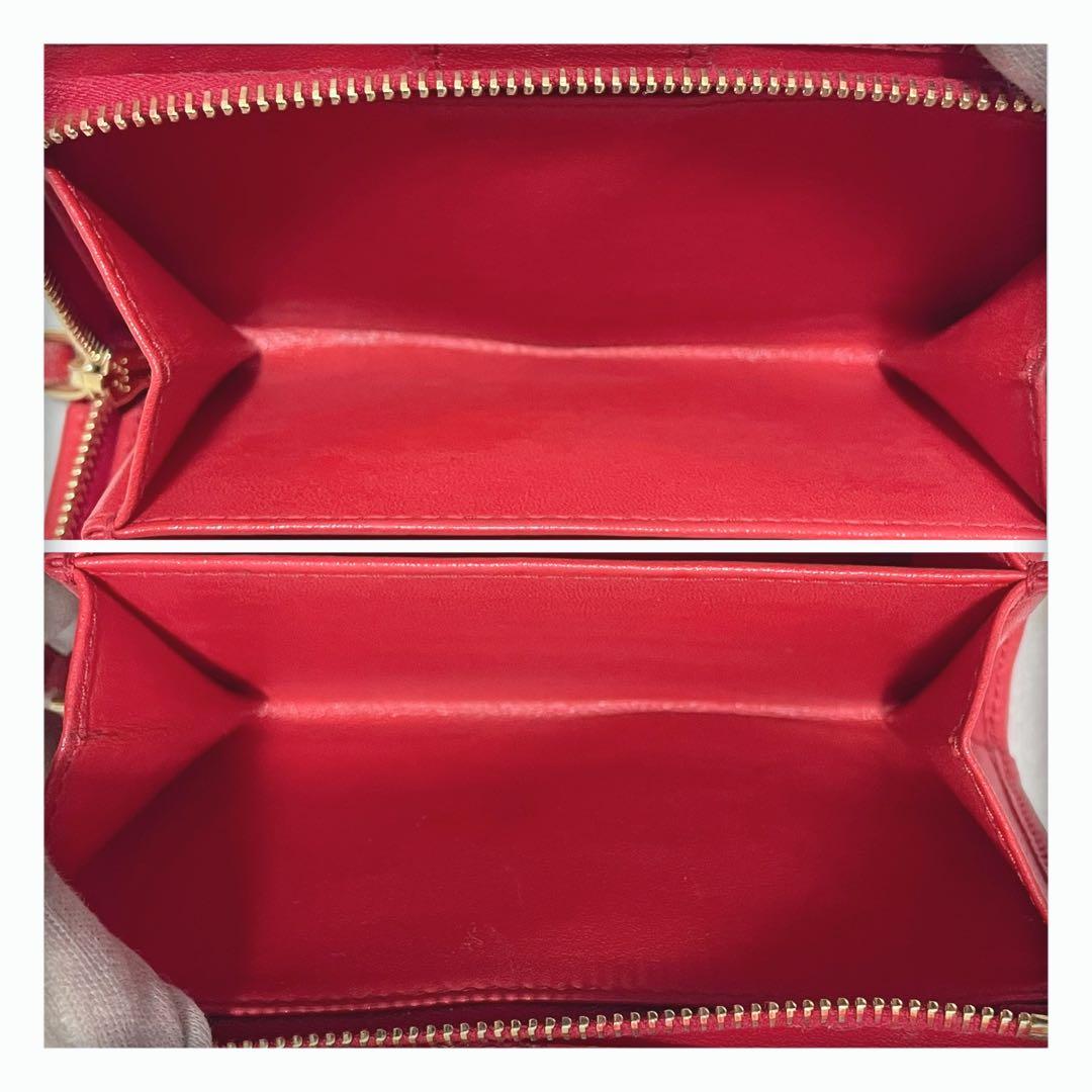 2/26削除‼️ 美品 PRADA プラダ ヴィッテロ 折り財布 リボン レッド