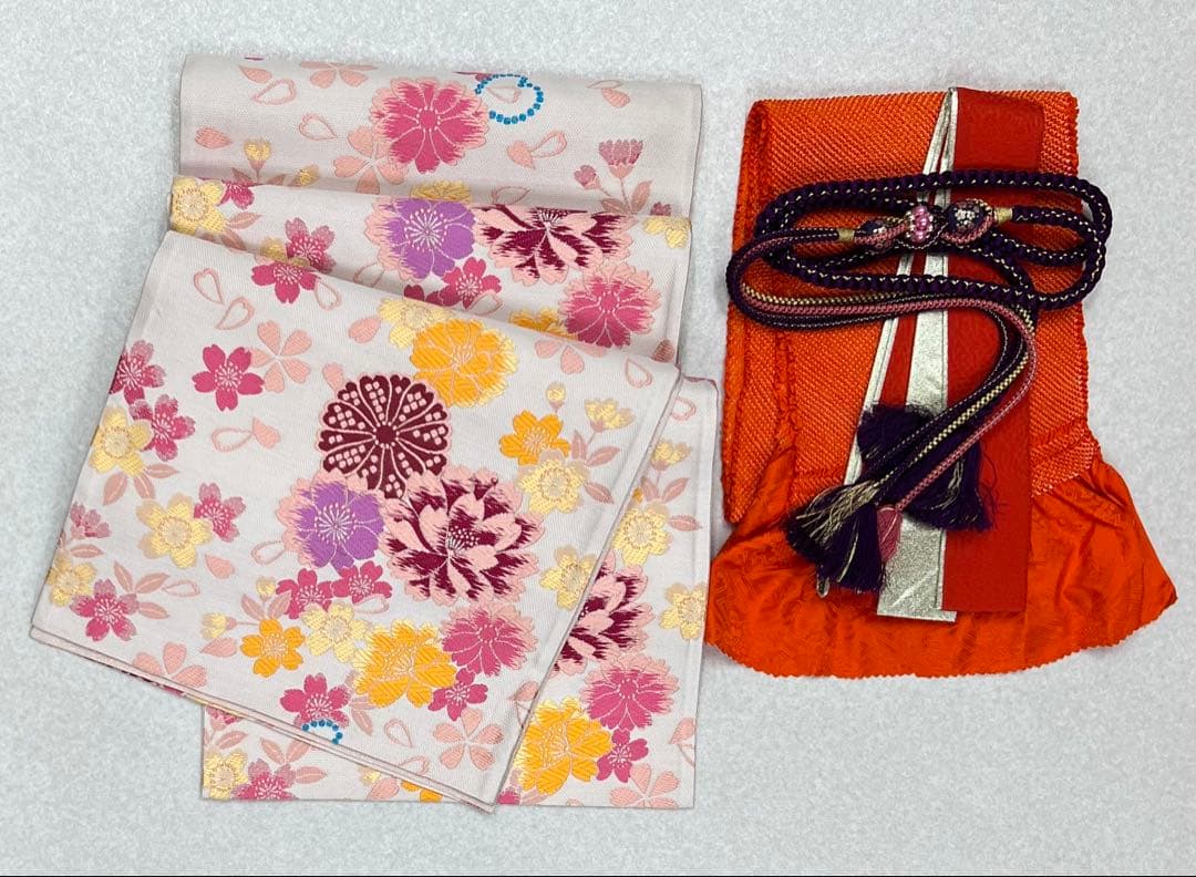 振り袖　フルセット　別誂長襦袢　金彩加工　刺繍入り　成人式　紺色　856