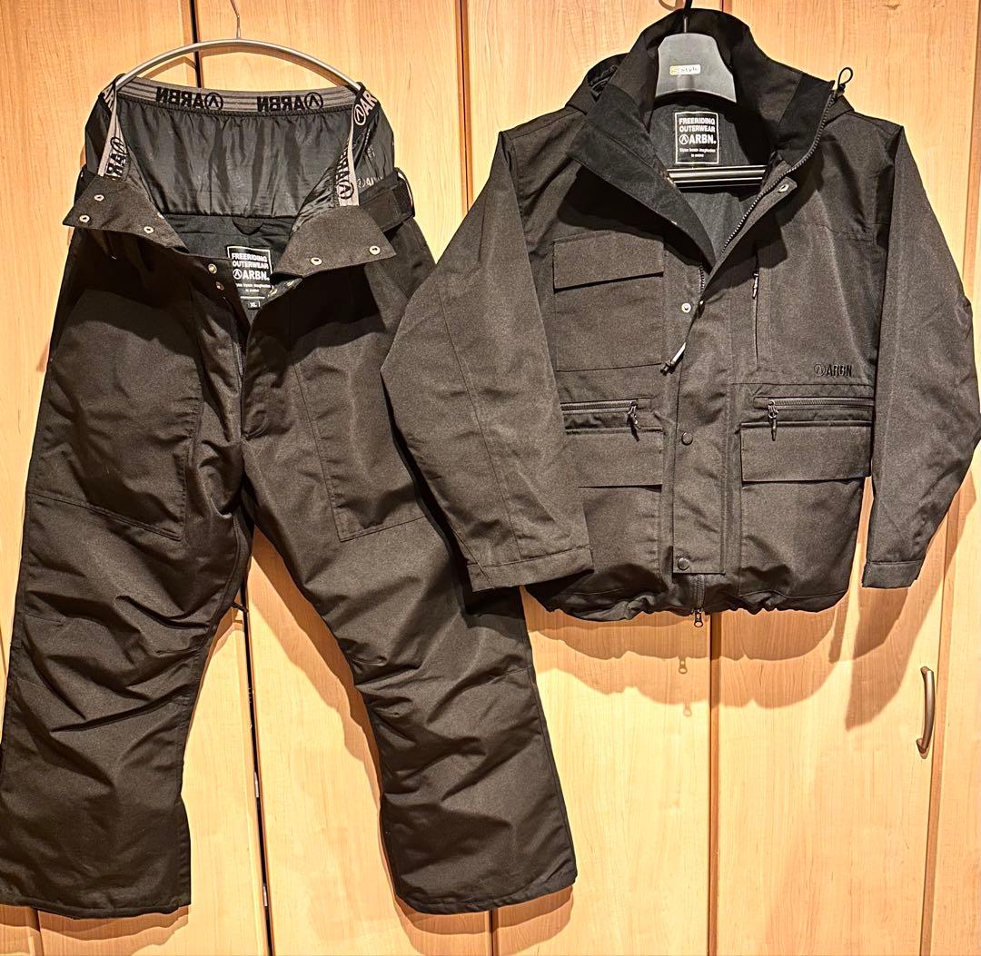 【ほぼ新品】ARBN スノーボードウェア上下セットブラック黒 XL