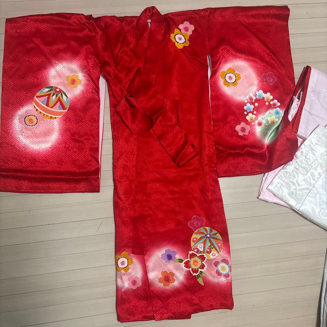 お宮参り　女の子着物　女児祝着　初着　産着 4点セット