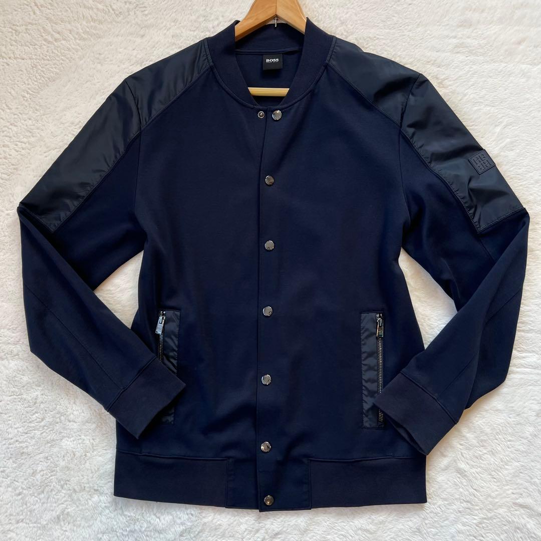 希少✨HUGO BOSS 切替 スウェット ボンバージャケット Skiles