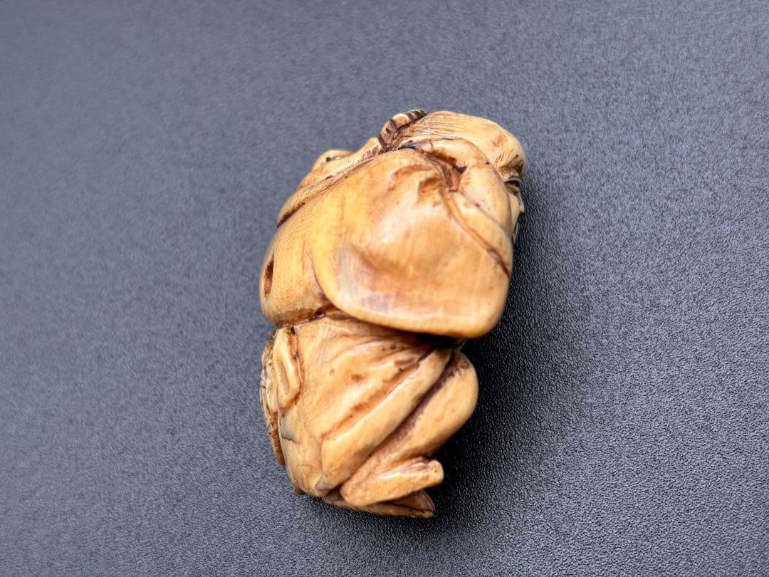 牙彫 人物根付　江戸期　提げ物