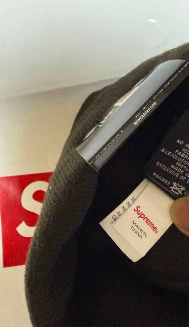 k*様 Supreme New Era Box Logo Beanie \"Bla