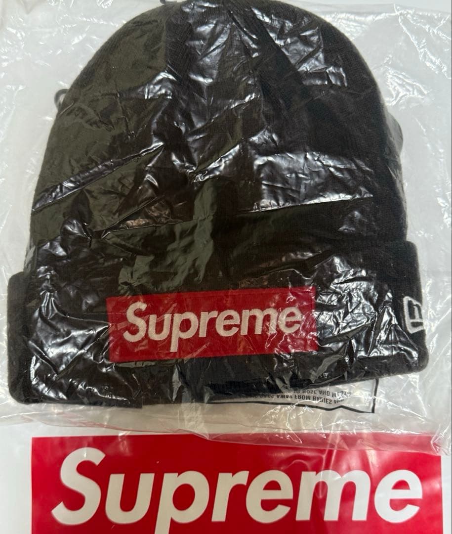 k*様 Supreme New Era Box Logo Beanie \"Bla