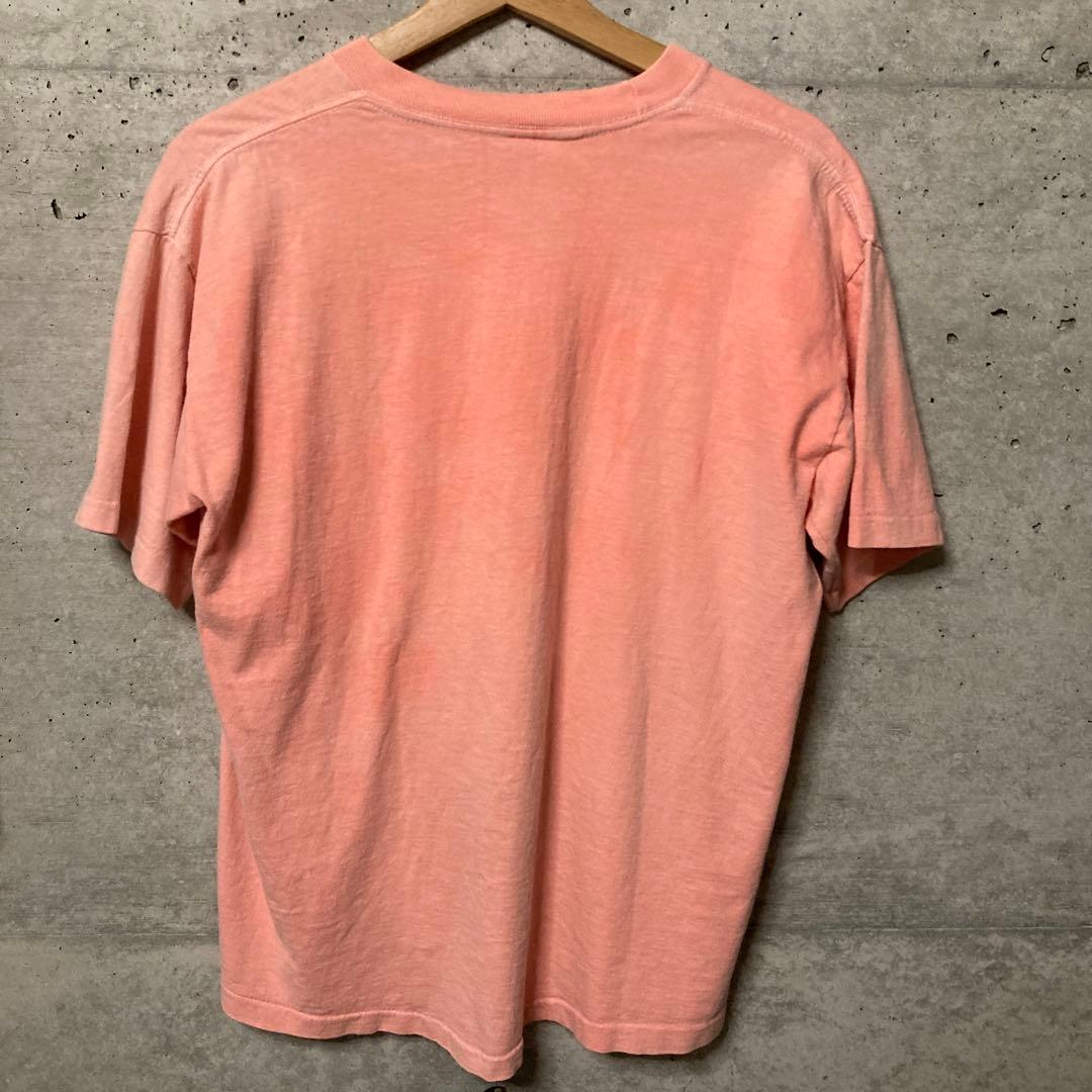 サーモンピンク 無地 80s 90s USA製 Tシャツ ビンテージ