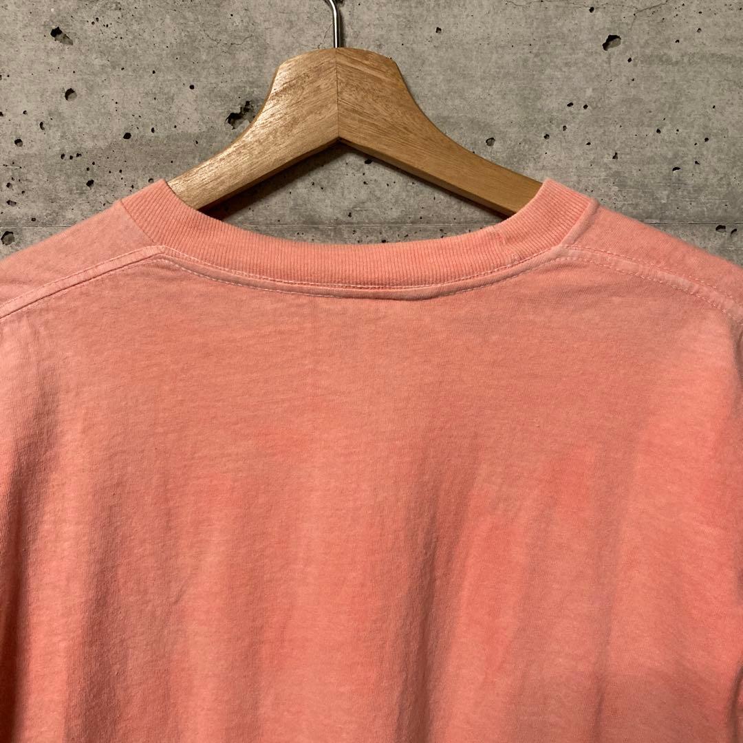 サーモンピンク 無地 80s 90s USA製 Tシャツ ビンテージ