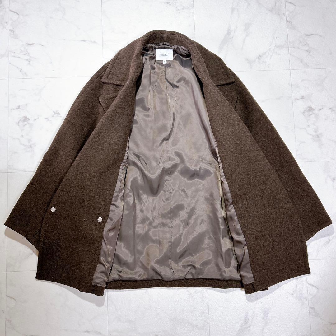 美品 MANTECOメルトンメランジミドル丈コート ユナイテッドアローズ M