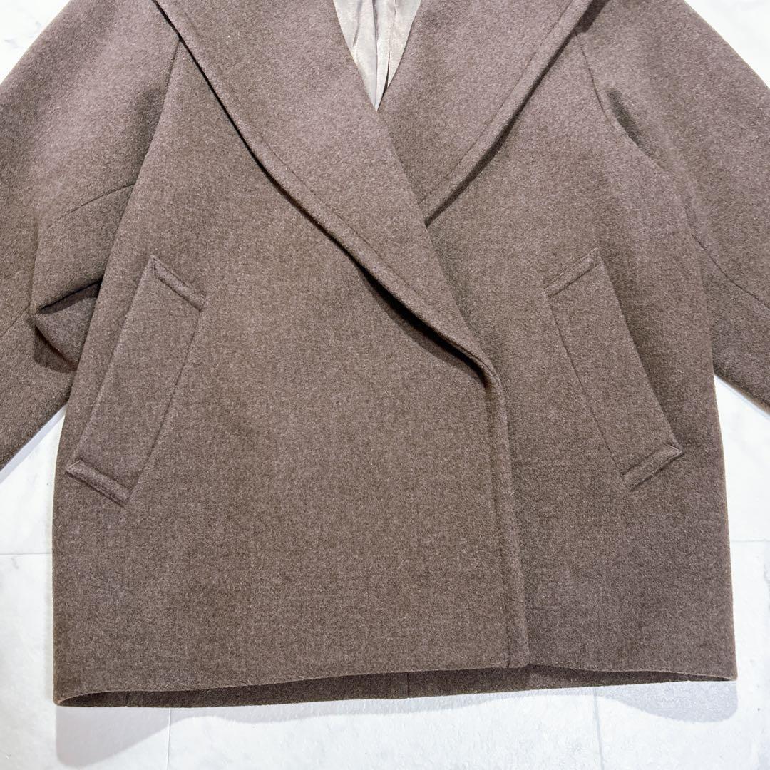 美品 MANTECOメルトンメランジミドル丈コート ユナイテッドアローズ M