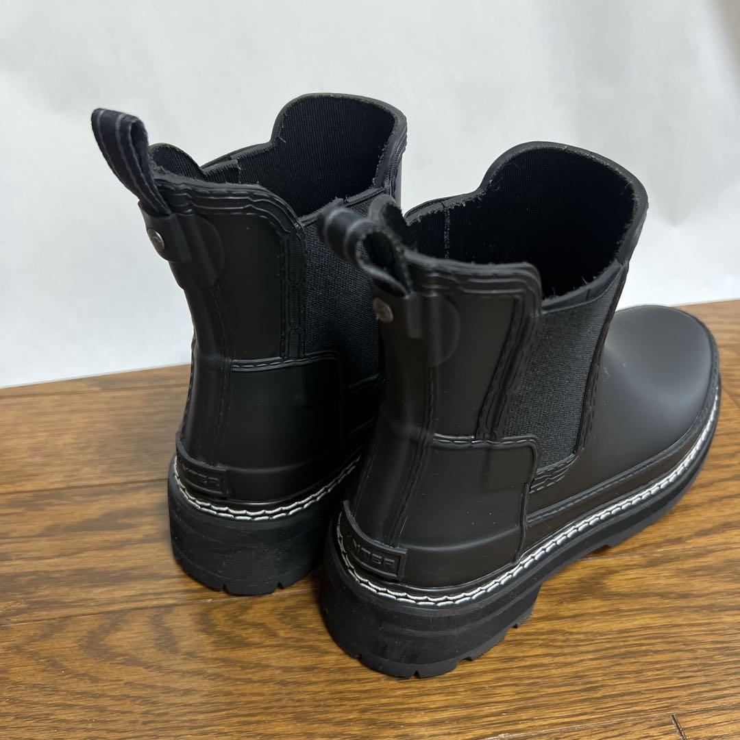 HUNTER ブラック チェルシー　レインブーツ　UK4 23〜23.5