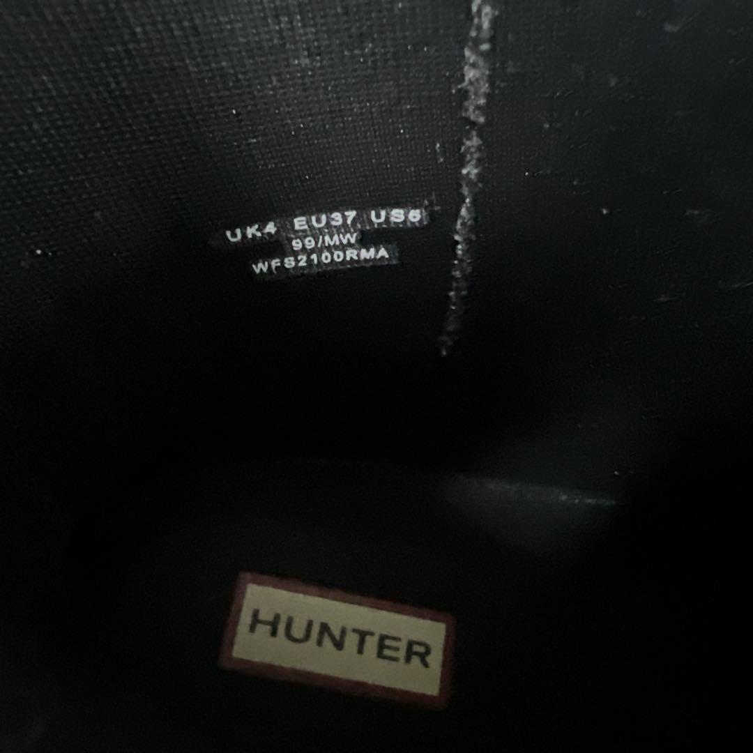 HUNTER ブラック チェルシー　レインブーツ　UK4 23〜23.5