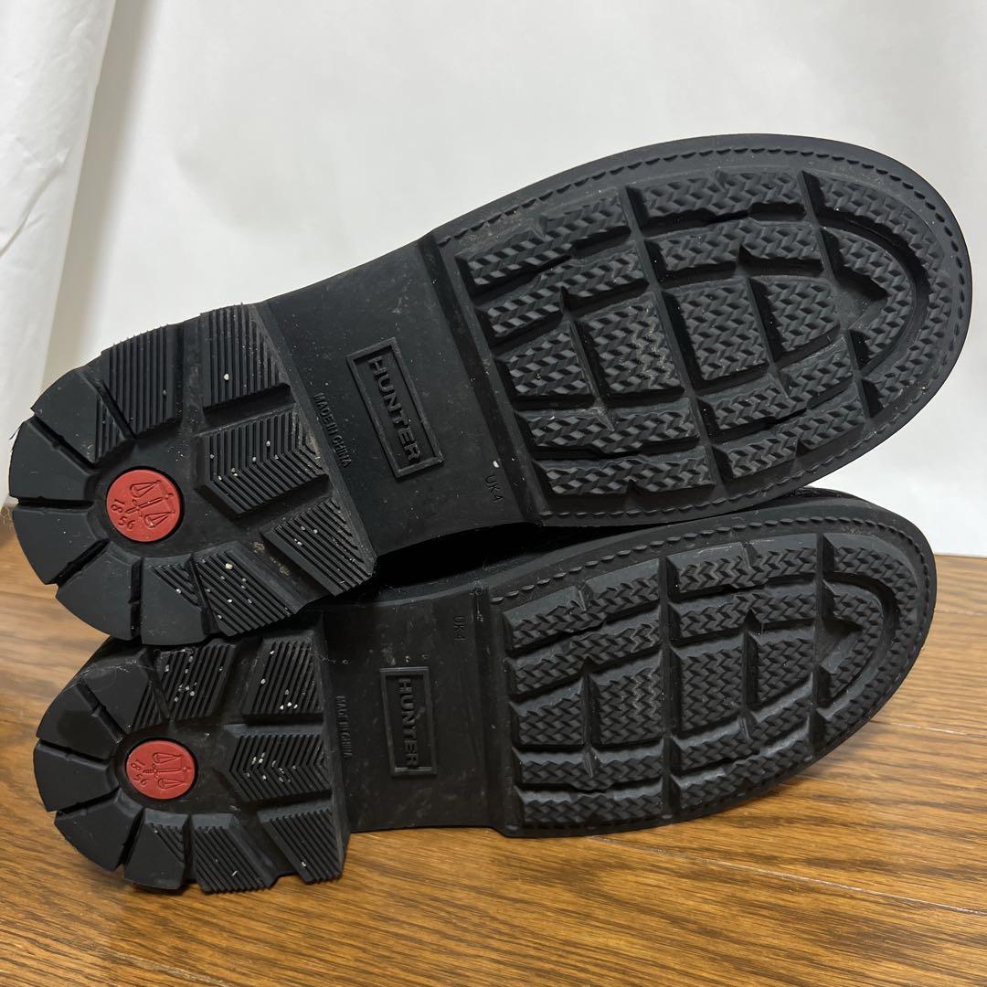 HUNTER ブラック チェルシー　レインブーツ　UK4 23〜23.5
