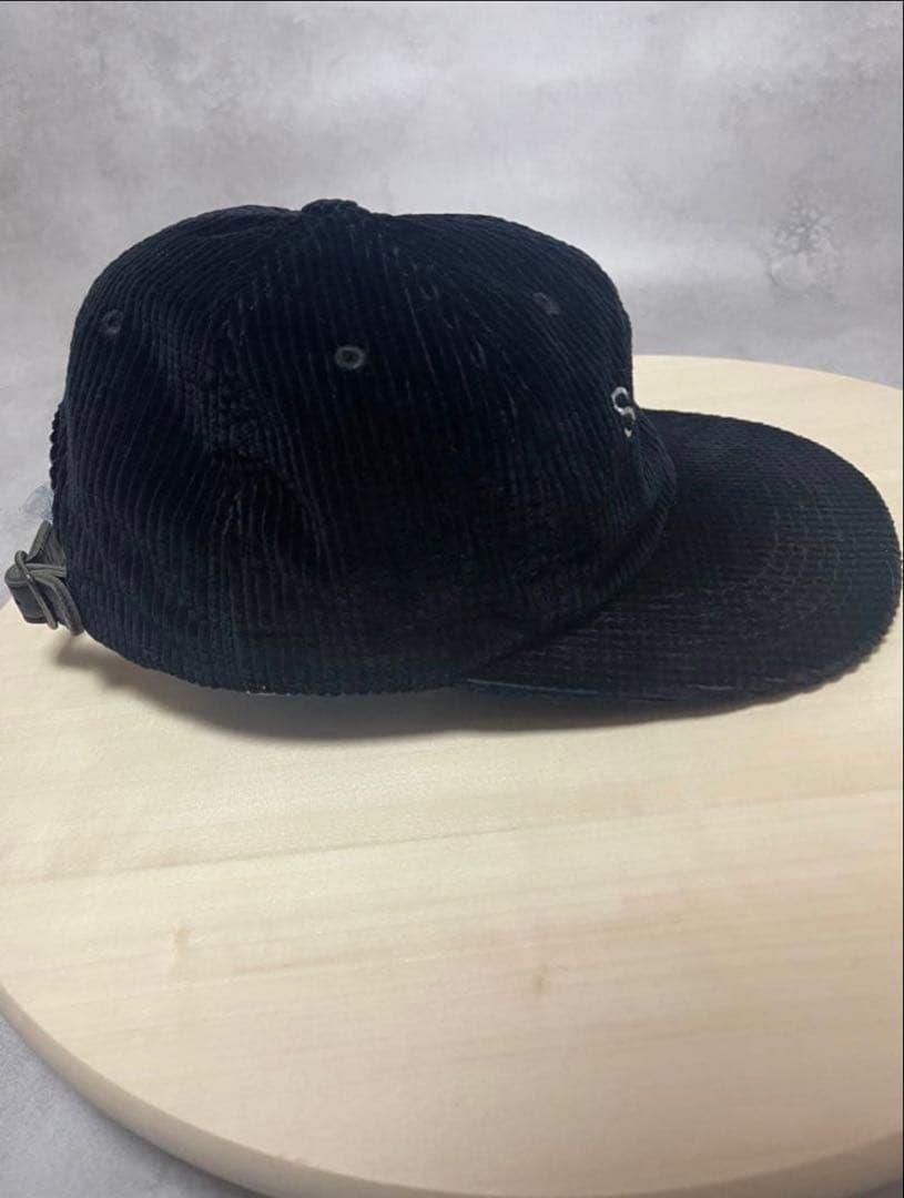 supreme シュプリーム ワッフル コーデュロイ キャップ ブラック