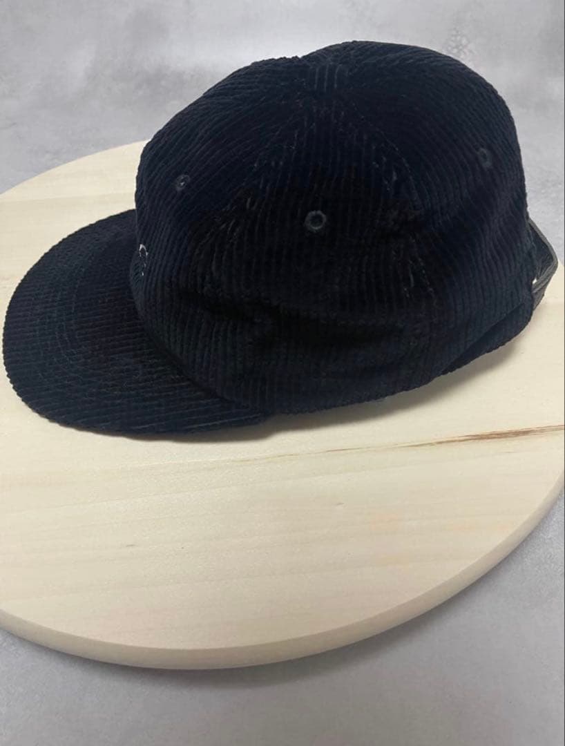 supreme シュプリーム ワッフル コーデュロイ キャップ ブラック