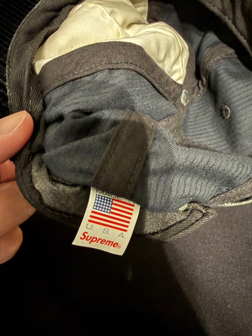 supreme シュプリーム ワッフル コーデュロイ キャップ ブラック