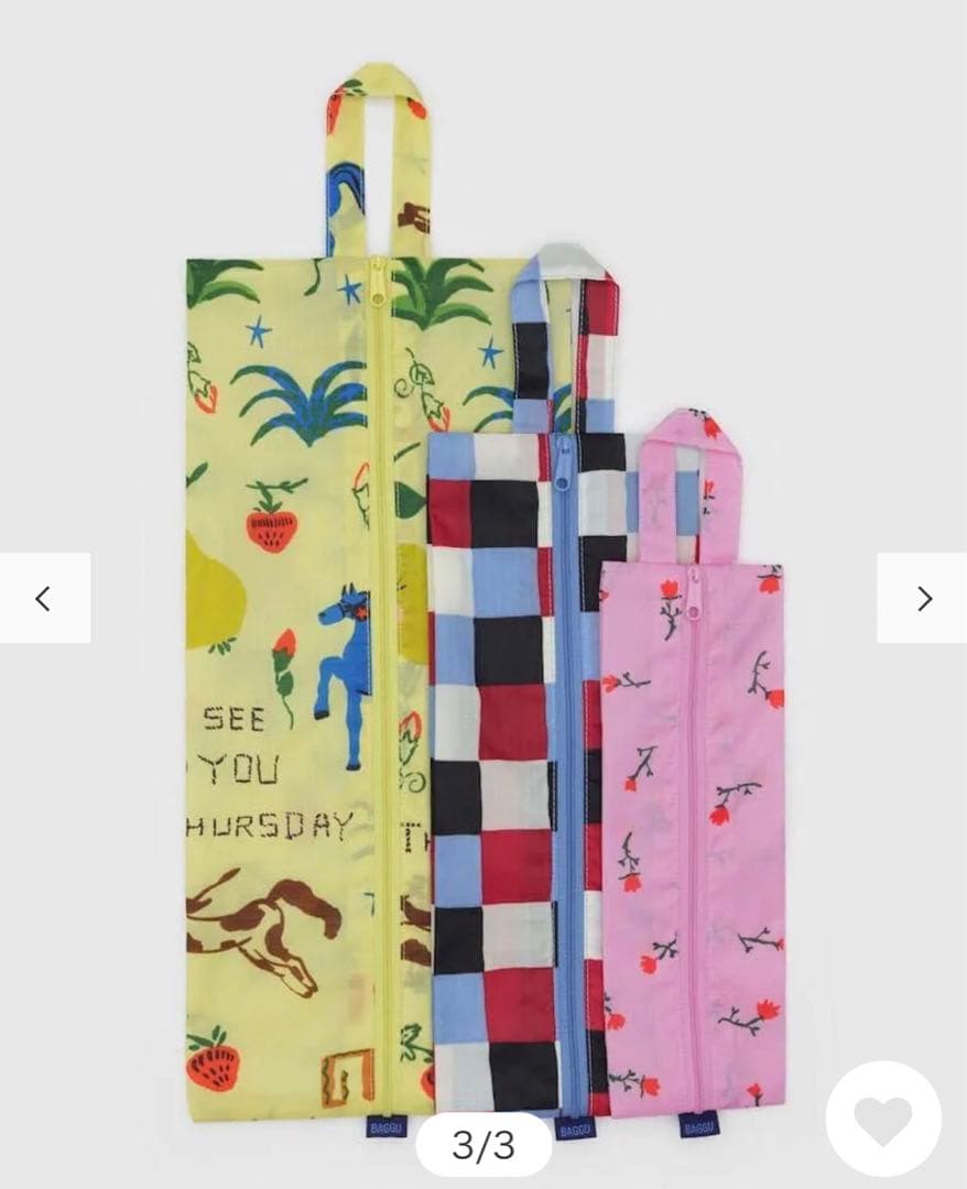 新品　BAGGU 3D Zip Set プレイリー