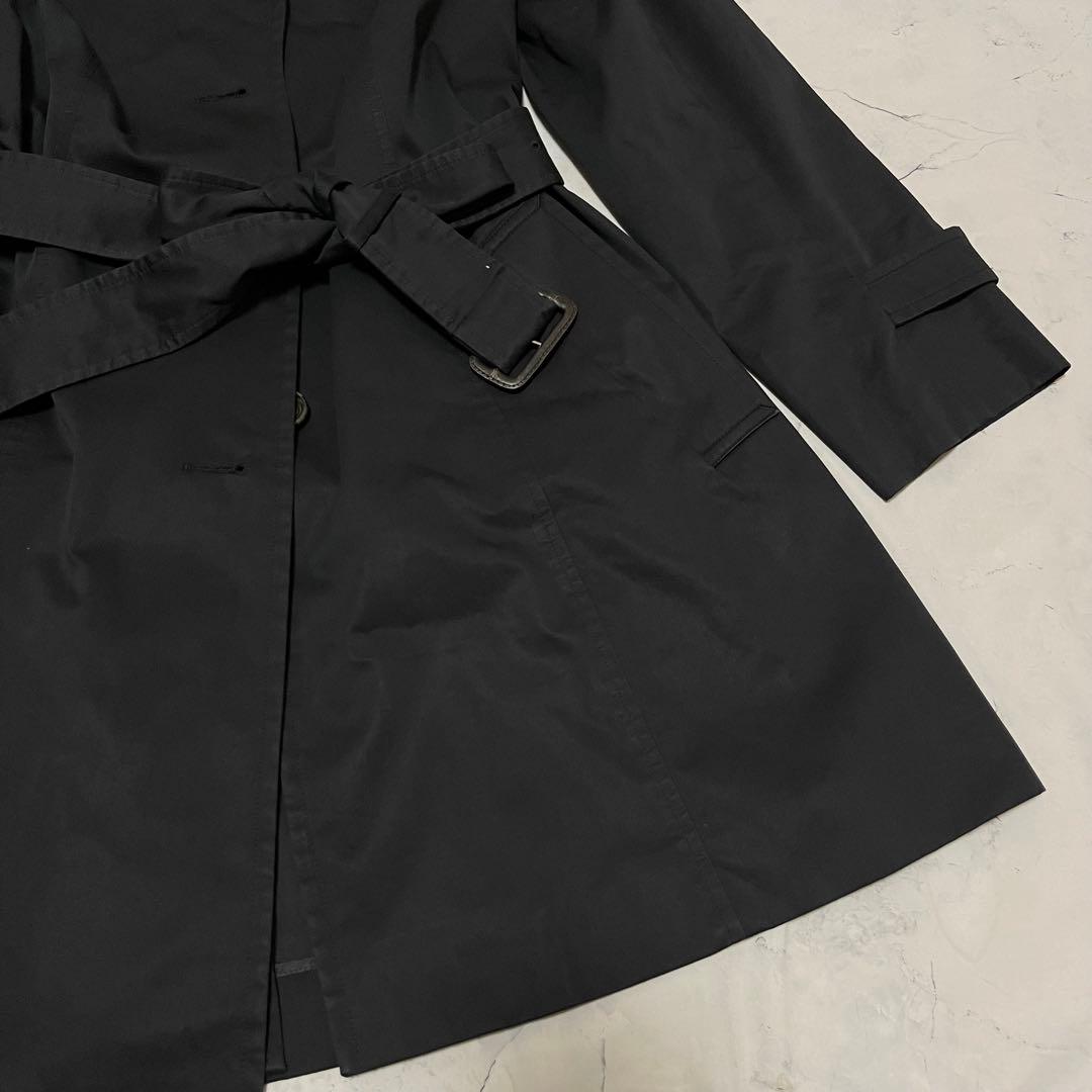 大きい 23区 トレンチコート 黒 48 ベルト 定番 入学式 3XL仕事