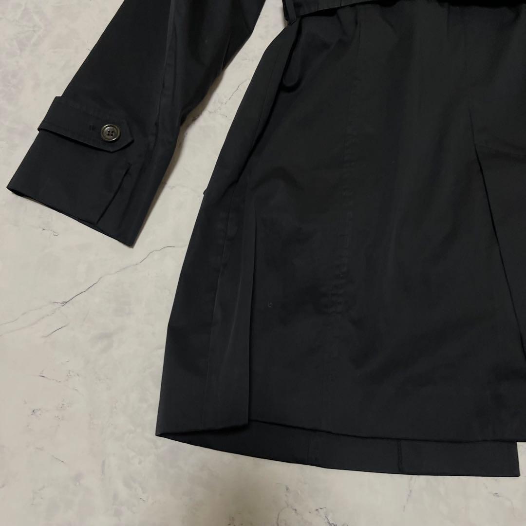 大きい 23区 トレンチコート 黒 48 ベルト 定番 入学式 3XL仕事