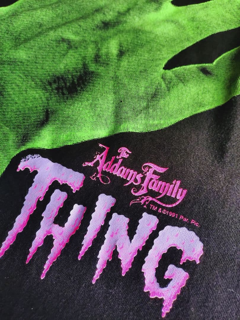 90s 映画 Addams family ハンド Tシャツ