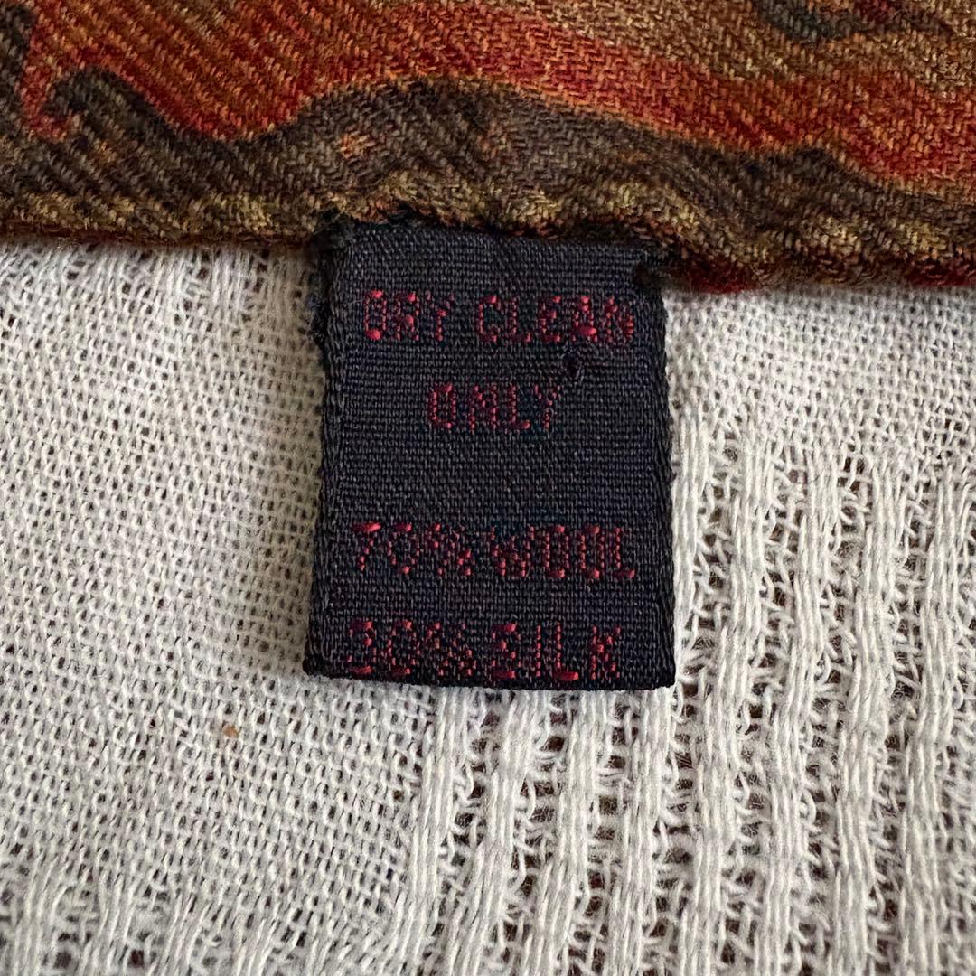 ETRO ペイズリー柄 ストール シルク混合ウール
