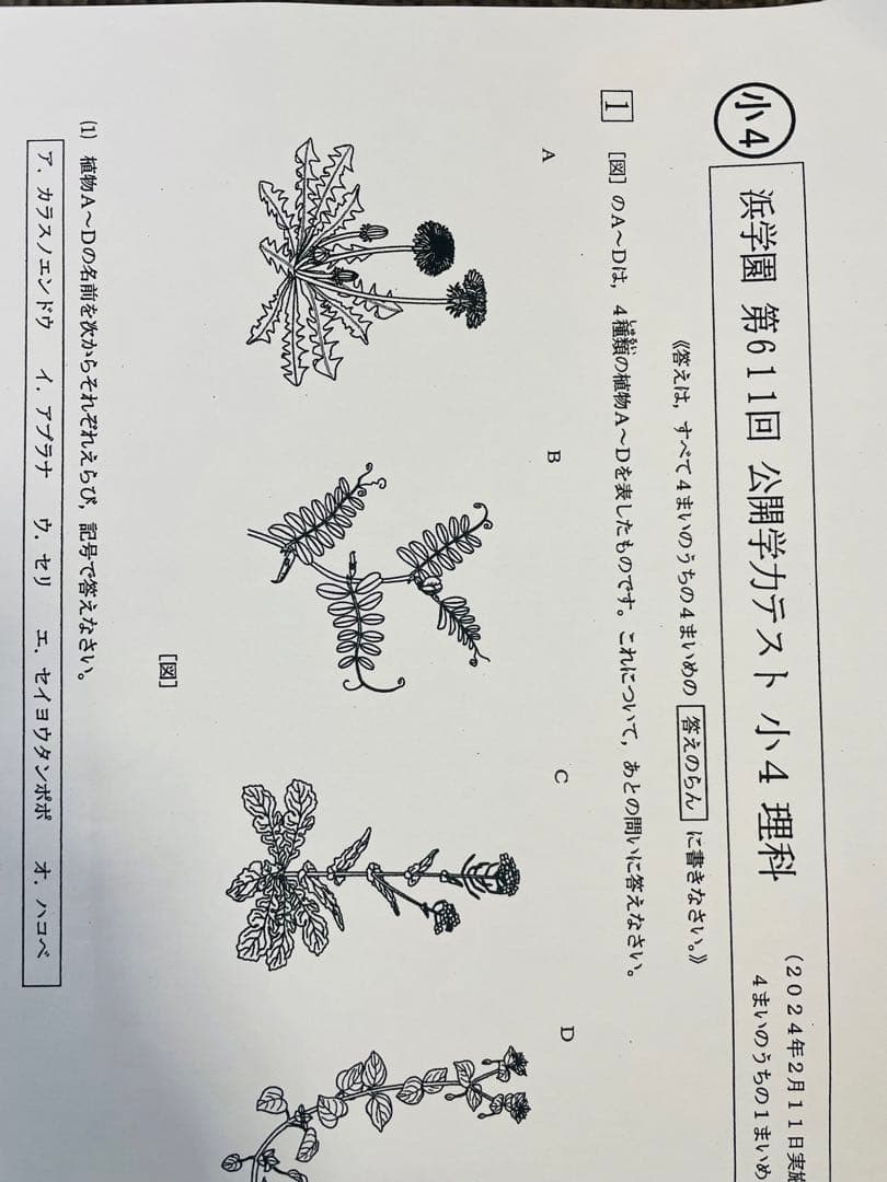 公開学力テスト 浜学園 小4 2024年度 4教科 ▶︎成績資料付き 最新版