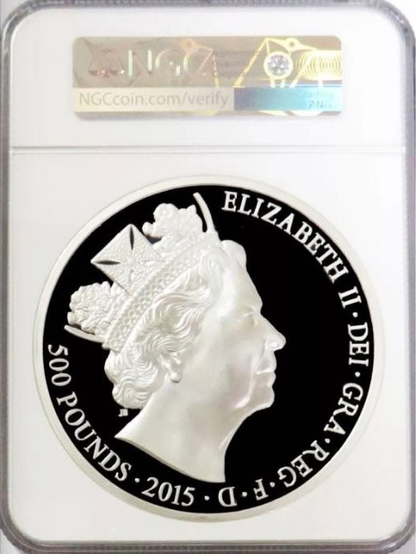 ★大幅お値下げ‼️最終価格‼️2015 エリザベス女王 5肖像 10£ ５oz銀貨