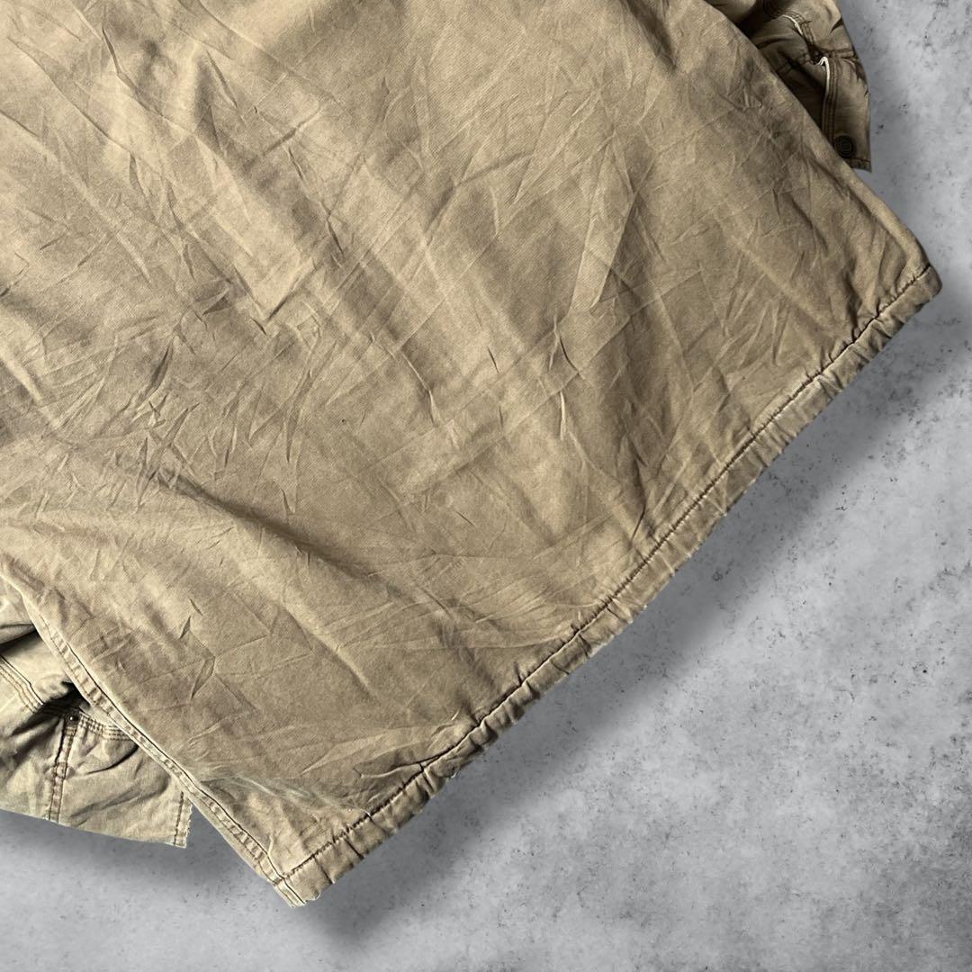 OLDNAVYダックジャケットカバーオールベージュフェードXLワーク古着雰囲気系