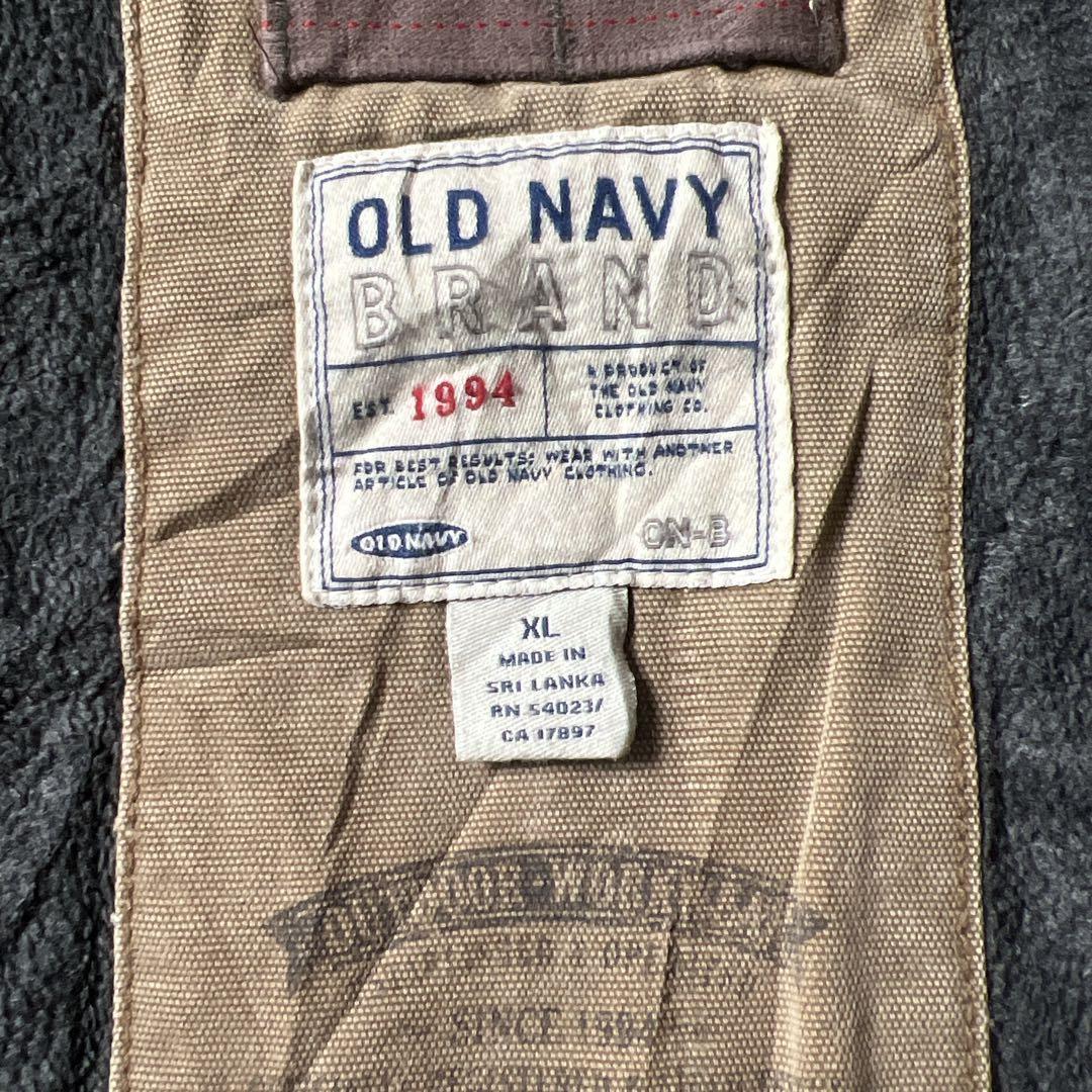 OLDNAVYダックジャケットカバーオールベージュフェードXLワーク古着雰囲気系