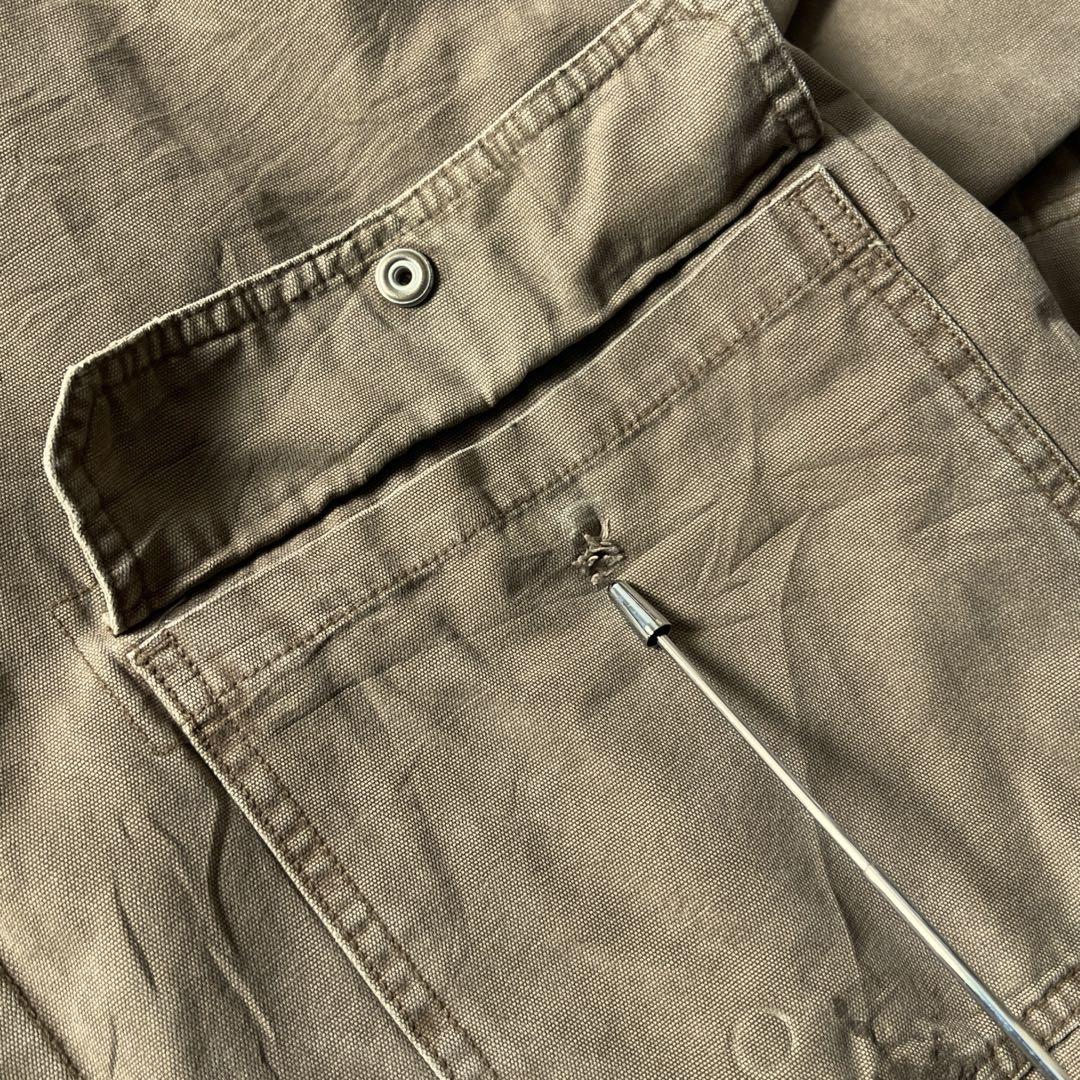 OLDNAVYダックジャケットカバーオールベージュフェードXLワーク古着雰囲気系