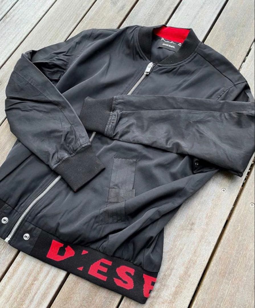 チョコミント　DIESEL MA-1 ブラック Sサイズ 美品 人気モデル