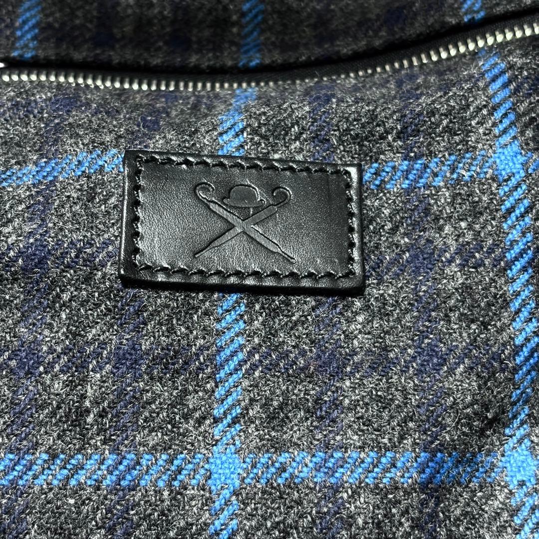 美品 HACKETT ハケット ツイード ボストンバッグ イングランド製 大容量