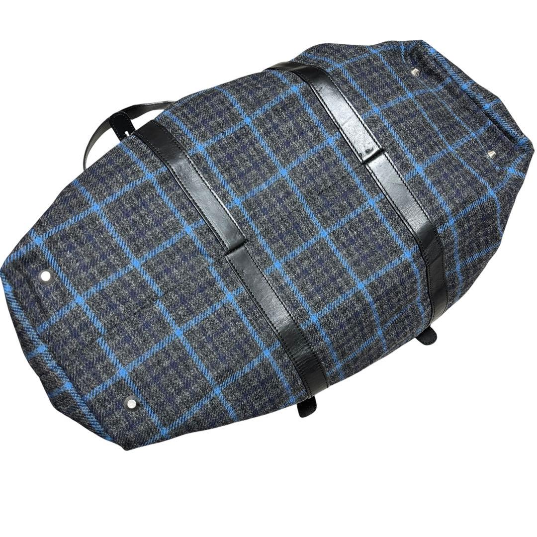 美品 HACKETT ハケット ツイード ボストンバッグ イングランド製 大容量