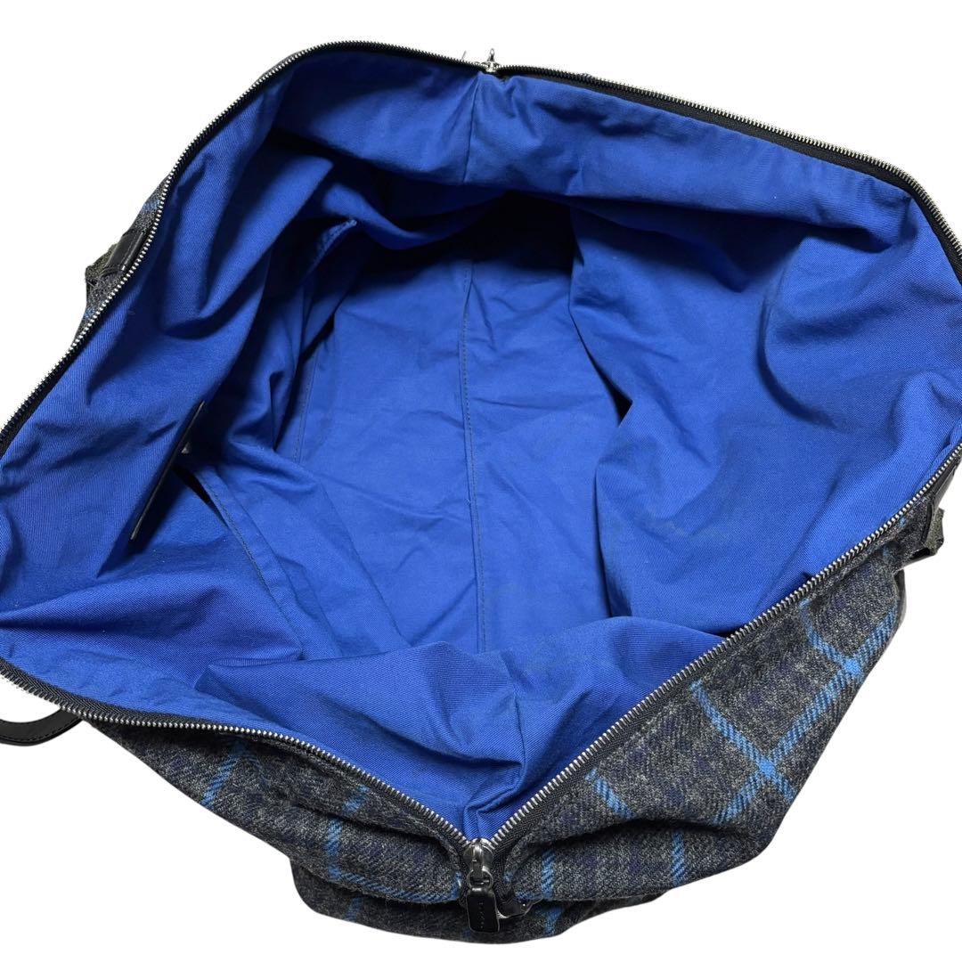 美品 HACKETT ハケット ツイード ボストンバッグ イングランド製 大容量