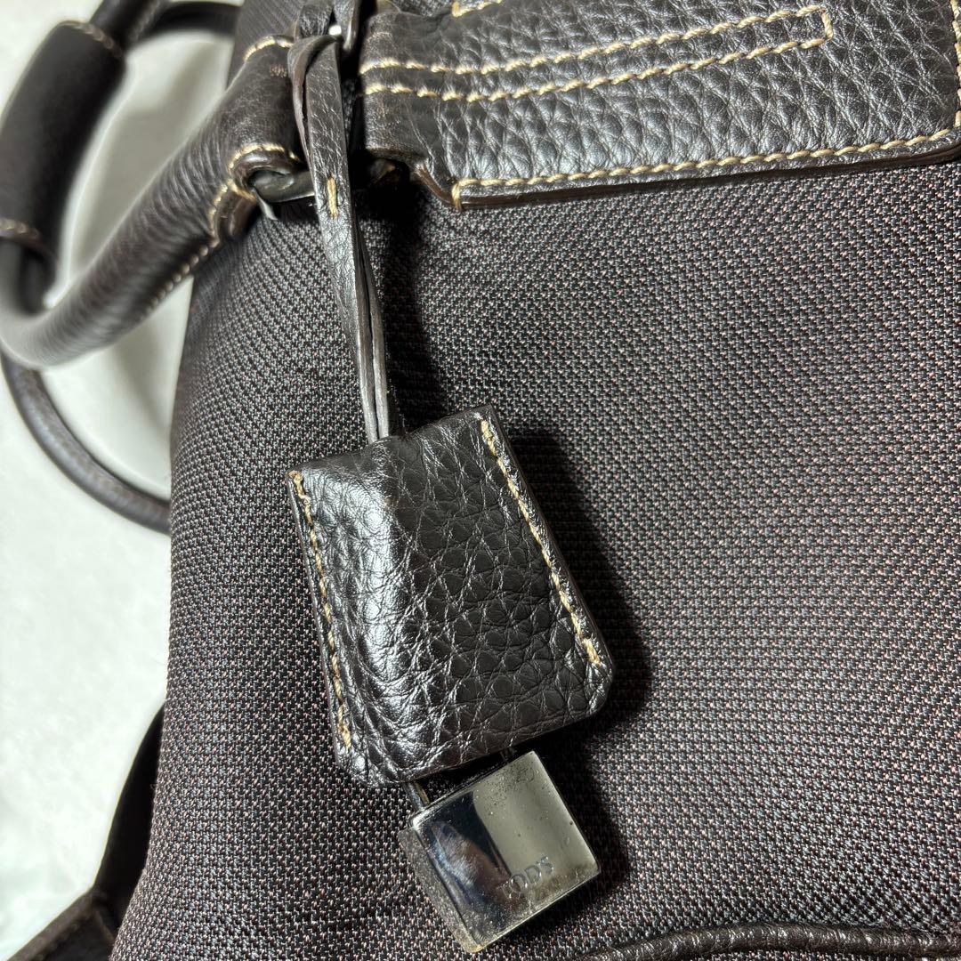 Tod's トッズ ボストンバッグ ショルダー 2way ブラウン レザー