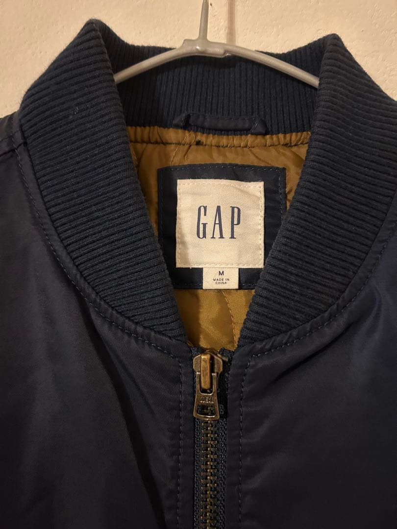 【希少】GAP ネイビー MA-1 ジャケット 艶あり　美品　在原みゆ紀