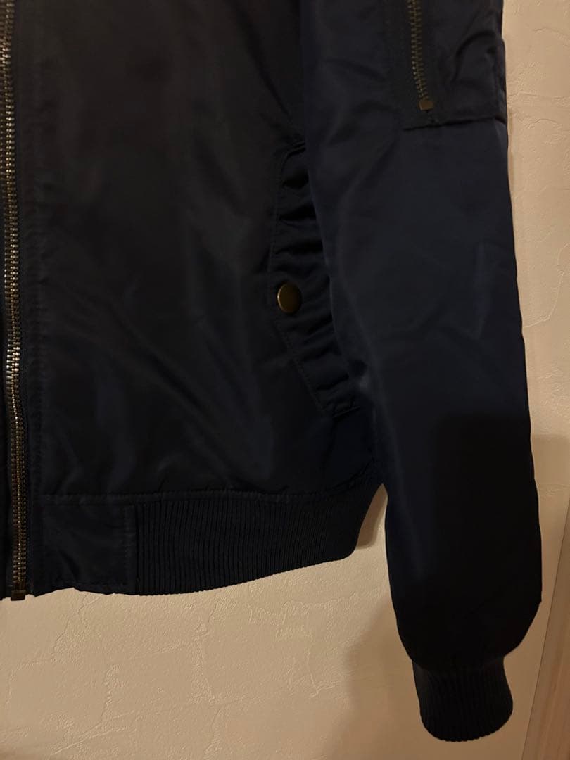 【希少】GAP ネイビー MA-1 ジャケット 艶あり　美品　在原みゆ紀