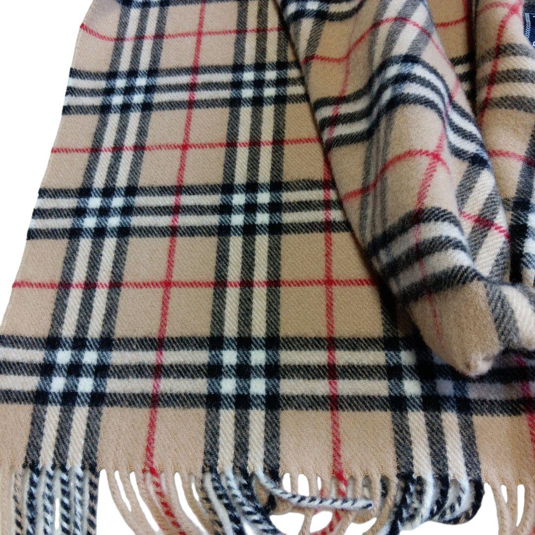 BURBERRYS バーバリー ロゴ刺繍 ノバチェック ウール 膝掛け 肩掛け