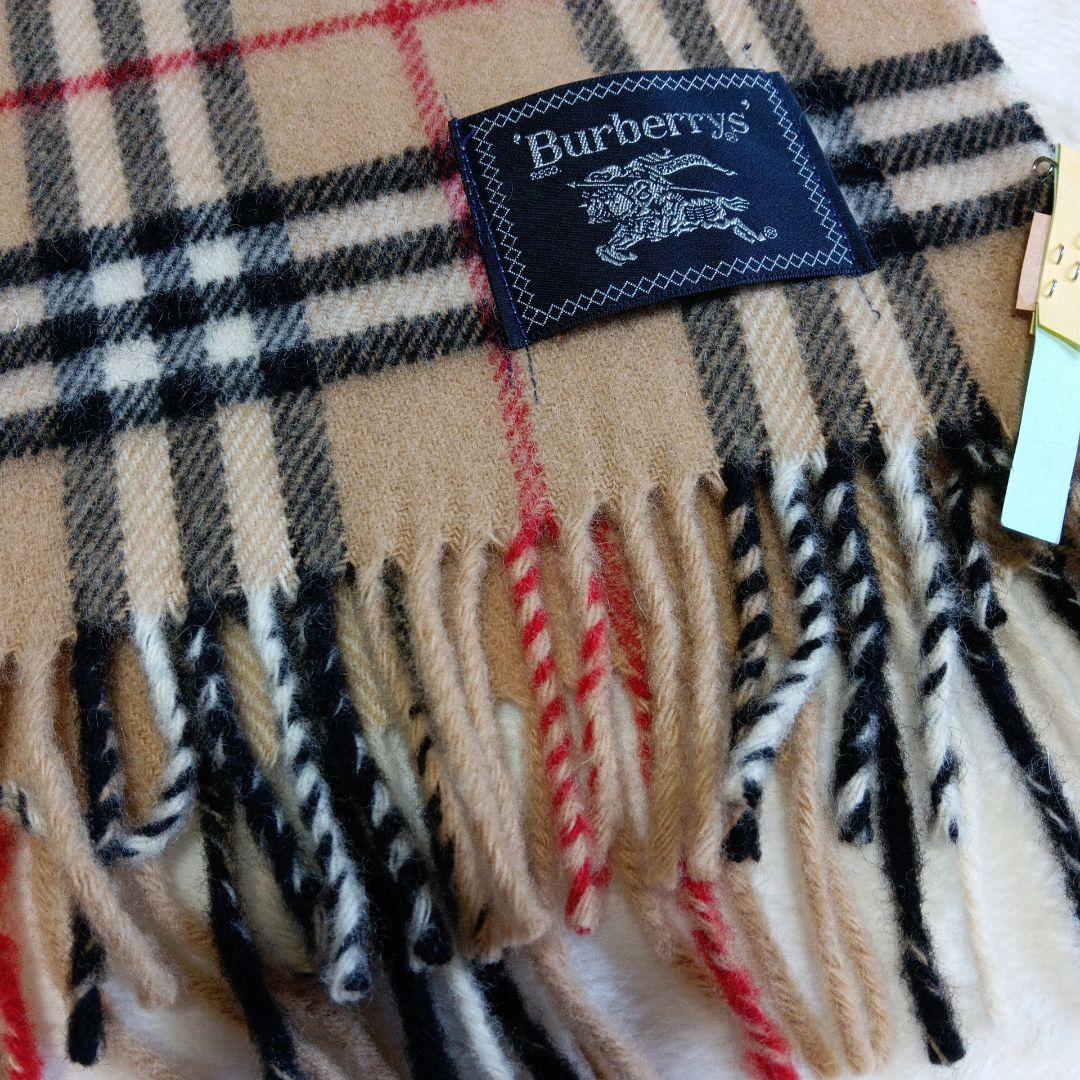 BURBERRYS バーバリー ロゴ刺繍 ノバチェック ウール 膝掛け 肩掛け
