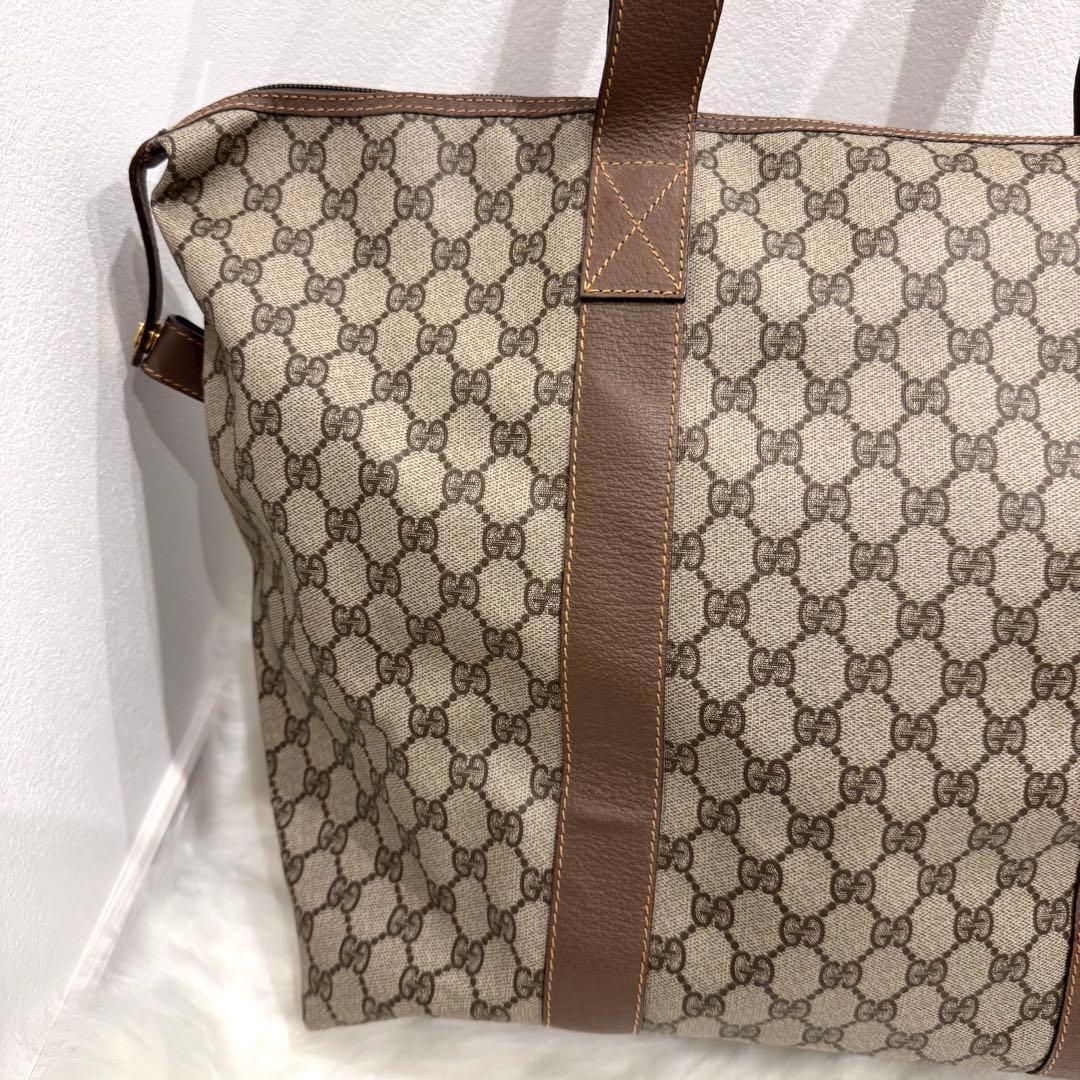【美品】　GUCCI グッチ　GGボストンバッグ　ヴィンテージ　トート